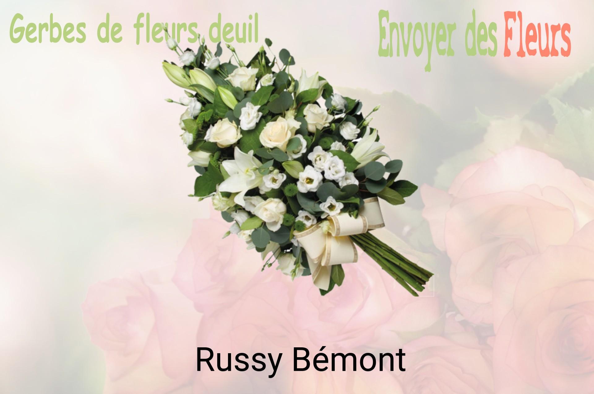 Gerbe de fleurs de deuil livrée à Russy-Bémont